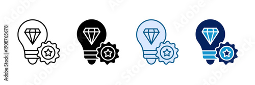 Brand Values Icon Set Multiple Style Collection