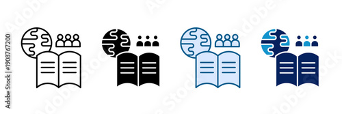 Civic Education Icon Set Multiple Style Collection