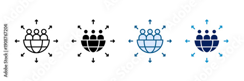 Community Outreach Icon Set Multiple Style Collection