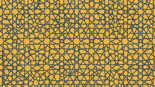 Seamless Islamic Geometric Pattern Background for Digital Design & Decor