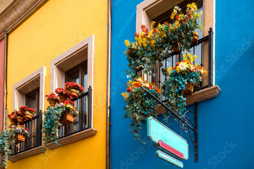 Photos Mexico, Monterrey, colorful historic buildings in the center of the old city, Ba