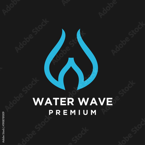 Abstract Blue Water Wave Logo Design for Modern Branding and Company Identity