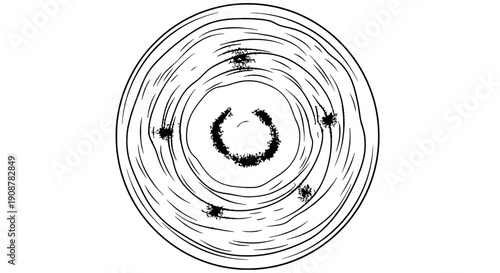 Top-down view of a bowl of hummus garnished with swirled olive oil and paprika