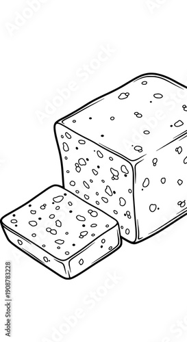 Detailed black and white vector illustration of zucchini noodles and a whole zucchini