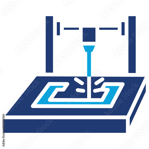 laser machine mixed color icon