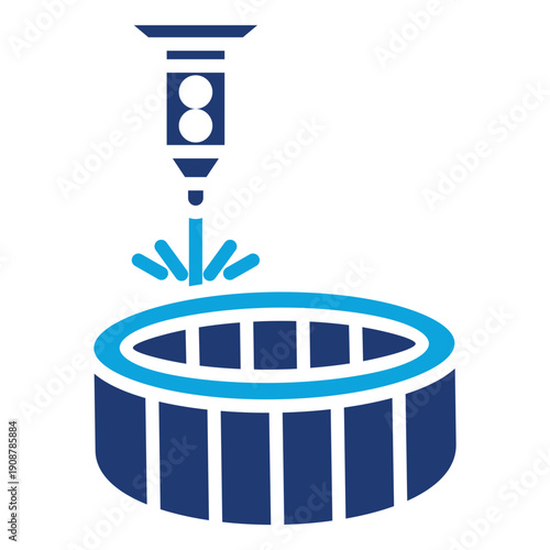 laser machine mixed color icon