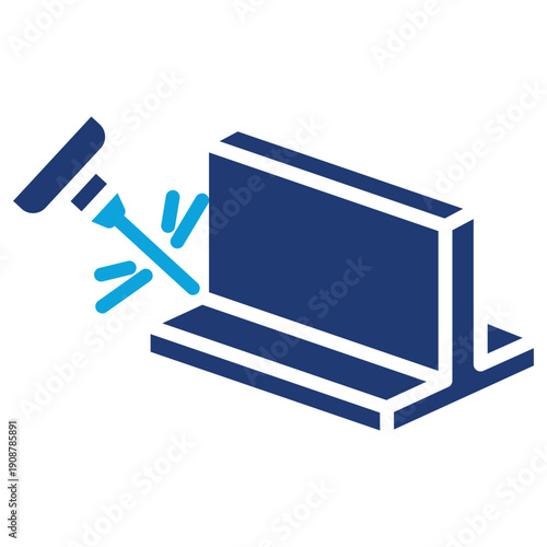 laser machine mixed color icon