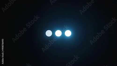 Wallpaper Mural Abstract Three Blue Glowing Lights on Dark Background Torontodigital.ca