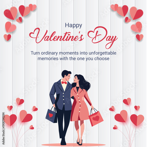 Happy valentines day greeting post template designs