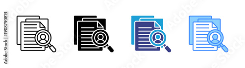 Hiring icon set multiple style collection