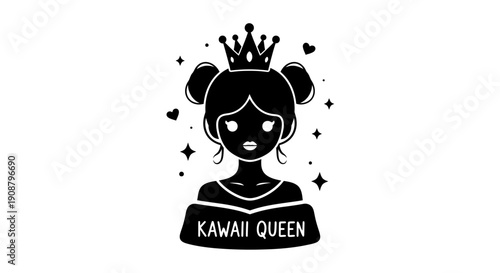 A fun cartoon vector illustration of a girl DJ wearing headphones and a skull mask for a Halloween music party flyer design featuring a funny monster character face