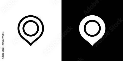 Placeholder icon concept with flat Black White Background. Vector illustration.