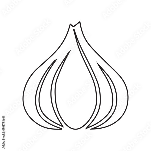Garlic outline icon
