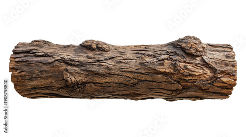 A realistic wooden log with intricate bark detail, perfect for nature-themed projects and eco-friendly designs.