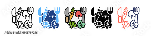 Healthy Diet multiple icon