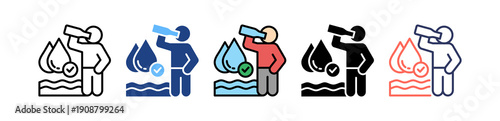 Hydration Habit multiple icon
