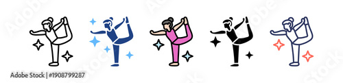 Yoga Practice multiple icon