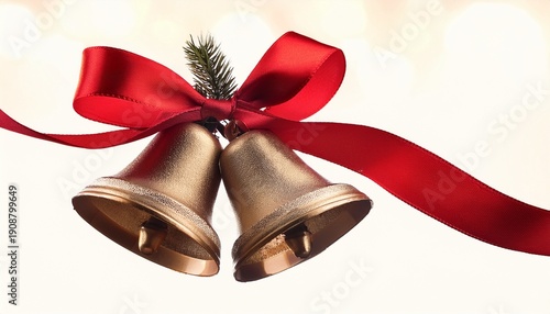 Christmas Bells With Red Ribbon