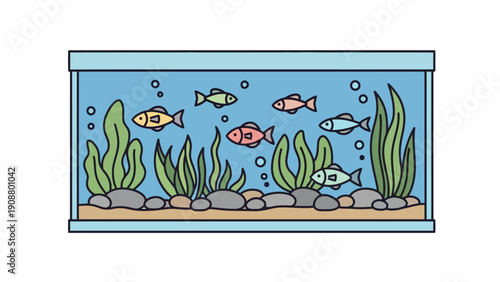 Colorful Fish in Aquarium.