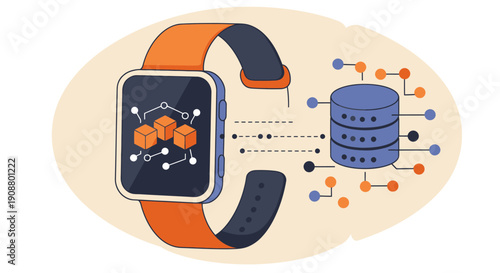 Smartwatch Connected to Database.