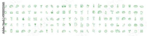 Food and Drink Line Icons Collection