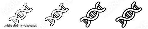 Dna Helix  Icon Set Different Style Collection