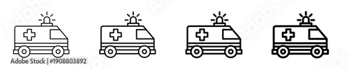 Ambulance  Icon Set Different Style Collection