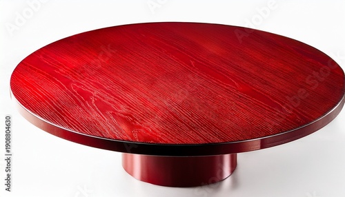 Red Round Modern Table