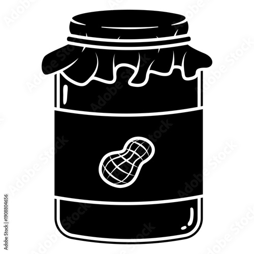 illustration of a jar of peanut butter