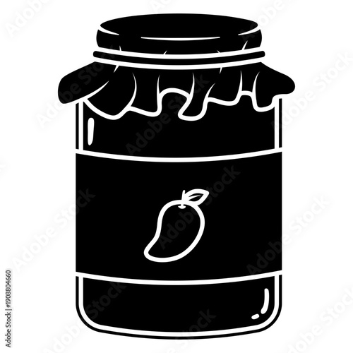 illustration of a jar of mango jam