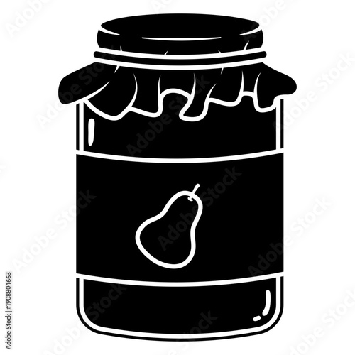 illustration of a jar of pear jam