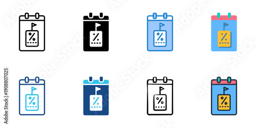 Tax Season icons set multiple style collection. Editable stroke 
