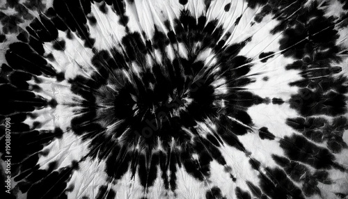 A Bold Black And White Tie Dye Effect With High Contrast