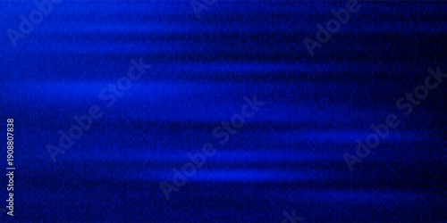 Blue Binary Data Software Programming Code Background. Random Parts of Program Code. Digital Data Technology Concept. 1 0 Machine Code. Random Binary Data Matrix Wide Vector Illustration.