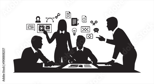 Executive Business Conference Concept – Leadership, Collaboration, and Professional Team Achievement