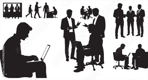 Business Professional Office Interaction – Corporate Teamwork, Leadership, and Career Development Concept
