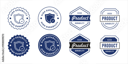 high durability product sticker or label vector badge symbol design