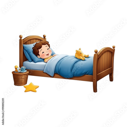 man sleeping in bed