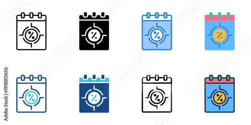 Estimated Tax Payment icons set multiple style collection. Editable stroke 
