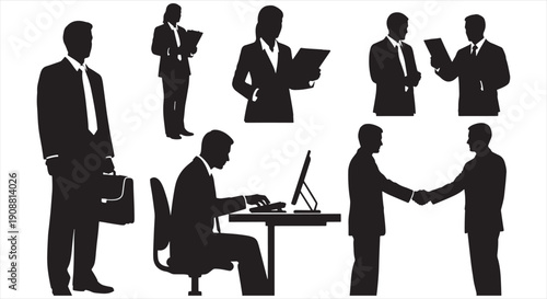 Professional Business Team in Formal Attire – Corporate Leadership and Collaboration Success Concept