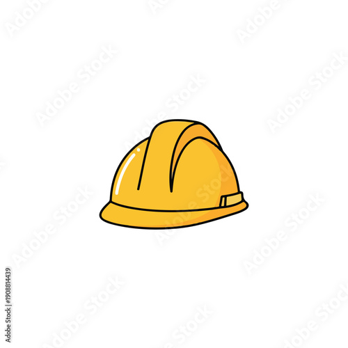 Illustration of a single construction helmet