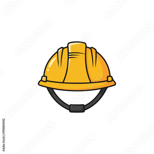Illustration of a single construction helmet