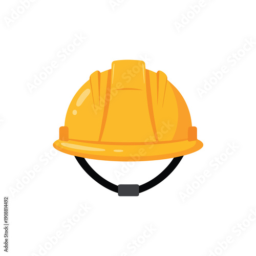 Illustration of a single construction helmet