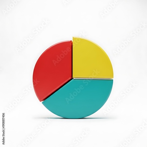 Free Download Colorful pie chart 3d illustration vector graphic design template - GFXLoad
