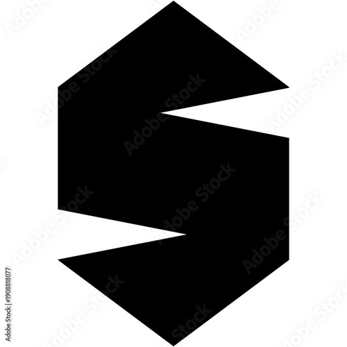 Modern Geometric S Letter Logo