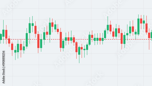 Candlestick chart trading market price trend analysis