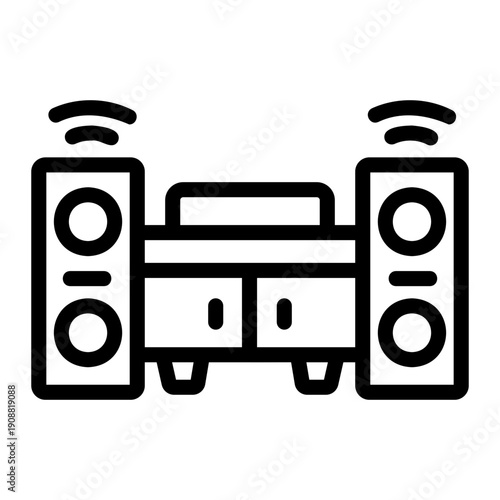 Home theater system Line Icon