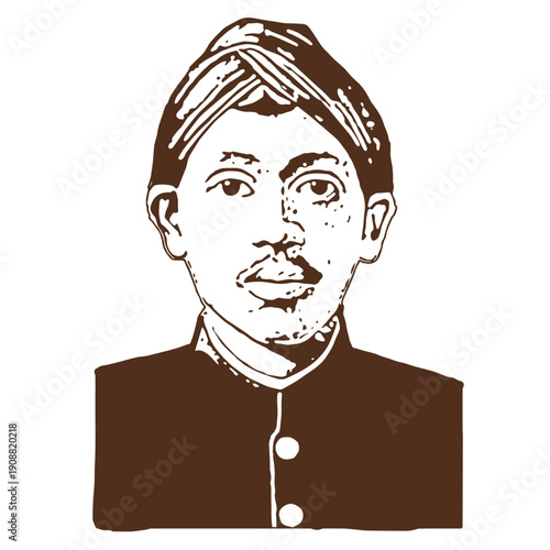 Traditional Young Man Vintage Portrait