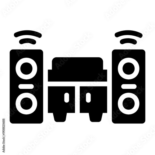 Home theater system Solid icon