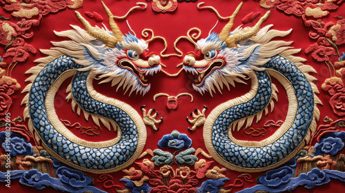 Golden dragon on Chinese temple
